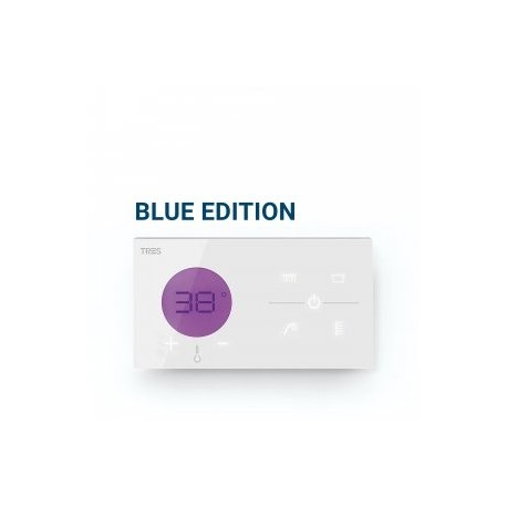 Conntrôle thermostatique électronique encastré Shower Technology Blue Edition Blanc - Chromé - TRES 49286499 49286499TRES