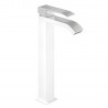 Mitigeur lavabo avec bec cascade Blanc Chromé Cuadro Exclusive - TRES 00681001BL 00681001BLTRES