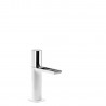 Mitigeur lavabo cascade bec ouvert Blanc Chromé - TRES 20011002BL
