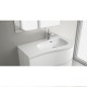 Plan vasque MAM 1200 coquette à gauche solid surface 1210 x 12 x 510 mm - SALGAR 87595
