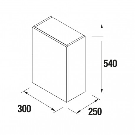 Coquette suspendue ALLIANCE 300 chêne naturel Gauche / droite 1 porte 300 x 540 x 250 mm - SALGAR 87515 87515SALGAR
