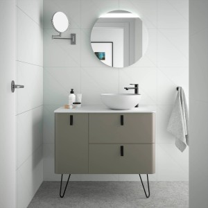 Meuble de salle de bain Moka Mat Gauche 1200 UNIIQ - SALGAR 24674