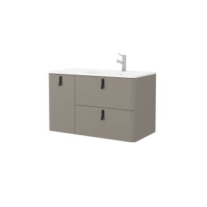 Meuble de salle de bain Moka Mat Gauche 900 UNIIQ - SALGAR 24652