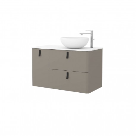 Meuble de salle de bain Moka Mat Gauche 900 UNIIQ - SALGAR 24652