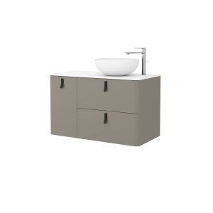 Meuble de salle de bain Moka Mat Gauche 900 UNIIQ - SALGAR 24652