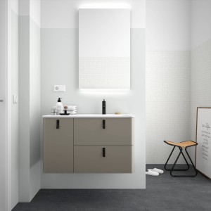 Meuble de salle de bain Moka Mat Gauche 900 UNIIQ - SALGAR 24652