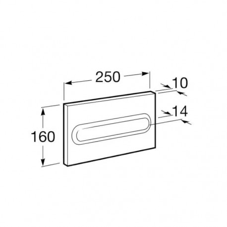Plaque de commande PL1 One Single Blanc Brillant - ROCA A890195100