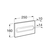 Plaque de commande PL1 One Single Blanc Brillant - ROCA A890195100
