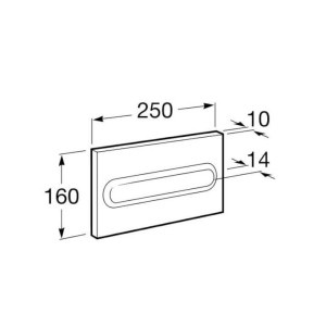 Plaque de commande PL1 One Single Blanc Brillant - ROCA A890195100