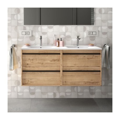 Ensemble Meuble et Vasque ATTILA 1200 CHÊNE OSTIPPO - SALGAR 84957 