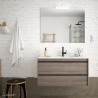 Ensemble meuble suspendu salle de bains Chêne Eternity avec vasque miroir et applique 1000 ATTILA - SALGAR 84952 