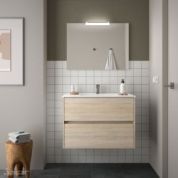 Ensemble meuble de salle de bain NOJA 800 CHÊNE CALÉDONIE - SALGAR 85043