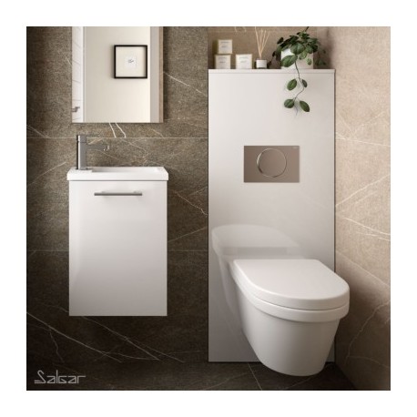 Habillage Bâti-Support pour WC suspendu Blanc Brillant NOJA - SALGAR 87798