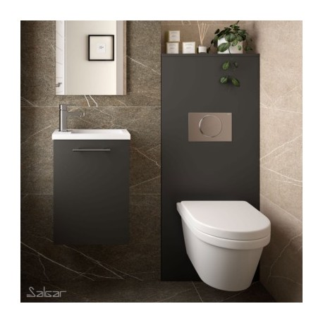 Habillage Bati-Support pour WC suspendu Gris Mat Noja - SALGAR 87799 