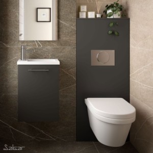Habillage Bati-Support pour WC suspendu Gris Mat Noja - SALGAR 87799 
