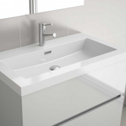 Vasque TOSCANA 605 CHARGE MINÉRAL BLANC 605 x 50 x 460 mm - SALGAR 20748 