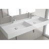Vasque VENETO 1210 double EN PORCELAINE BLANCHE 1210 x 120 x 460 mm - SALGAR 23398