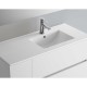 Vasque IBERIA 855 coquette à gauche EN PORCELAINE BLANCHE 855 x 20 x 460 mm - SALGAR 21091