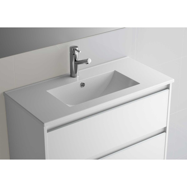 Vasque Iberia 610 Porcelaine Blanche Salgar Pour Meuble De Salle De Bain 21360 Vita Habitat