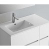 Vasque IBERIA 855 coquette à droite EN PORCELAINE BLANCHE 855 x 20 x 460 mm - SALGAR 21090