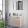 Meuble de salle de bain MONTERREY 800 2 tiroirs métalliques CHÊNE NATUREL 797 x 540 x 450 mm - SALGAR 23934