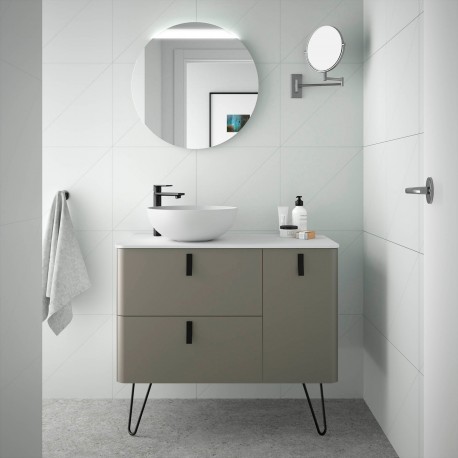 Meuble de salle de bain UNIIQ 1200 droite MOKA MAT  - SALGAR 24630 