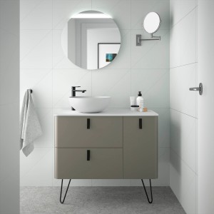 Meuble de salle de bain UNIIQ 1200 droite MOKA MAT  - SALGAR 24630 
