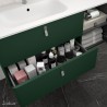 Meuble de salle de bain suspendu UNIIQ 1200 ROYAL GREEN droite 1 porte et 2 tiroirs - 83098 SALGAR 