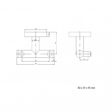 PATÈRE DOUBLE RHIN/HOTEL - SALGAR 14696 