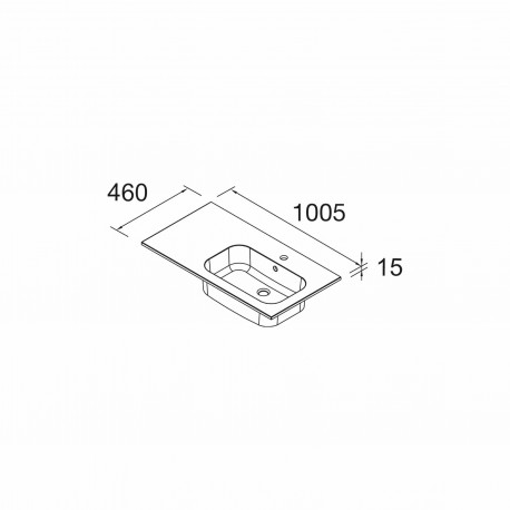 Vasque SOFIA 1005 gauche pour meuble de salle de bain - SALGAR 18689 
