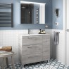 Vasque IBERIA 855 coquette à droite EN PORCELAINE BLANCHE 855 x 20 x 460 mm - SALGAR 21090 