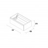 Module salle de bain SPIRIT 800 1 tiroir métallique BLANC BRILLANT 797 x 270 x 450 mm - SALGAR 22631 