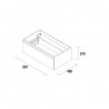 Module salle de bain SPIRIT 1000 1 tiroir métallique BLANC BRILLANT 997 x 270 x 450 mm - SALGAR 22632 