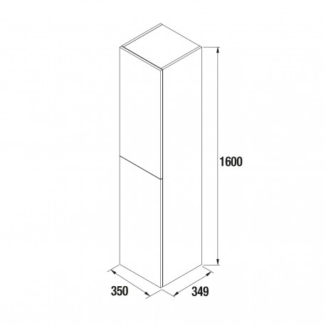 Colonne suspendue ALLIANCE Chêne Naturel 350x1600 - SALGAR 22831 