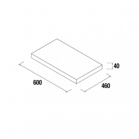 Plan de toilette 600 CHÊNE AFRICAIN 40 mm - SALGAR 23016 