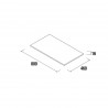 Plan de toilette 800 BLANC BRILLANT 16 mm - SALGAR 22964 