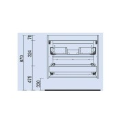 Meuble de salle de bain SPIRIT 1200 2 tiroirs métalliques BLANC BRILLANT 1194 x 540 x 450 mm - SALGAR 23890 