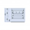 Meuble de salle de bain SPIRIT 1200 2 tiroirs métalliques BLANC BRILLANT 1194 x 540 x 450 mm - SALGAR 23890 