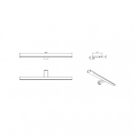 Applique PANDORA 608 lumière LED pour Miroir SALGAR 23535 