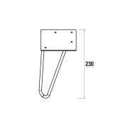 Jeu de 2 pieds Chromé UNIIQ - SALGAR 24718 