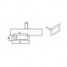 Porte-serviette COMPAKT BLANC MAT 330 x 100 mm - SALGAR 26194 