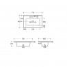 Vasque CONSTANZA 710 EN PORCELAINE BLANCHE 710 x 16 x 460 mm - SALGAR 26782 