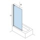Paroi de douche HEAVEN BATH walk-in pour baignoire Paillettes Transparentes 900 x 1400 mm - SALGAR 26728