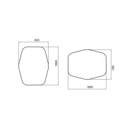 Miroir ORGANIC 800 avec LED lumière 800 x 1000 mm - SALGAR 26776 