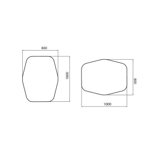 Miroir ORGANIC 800 avec LED lumière 800 x 1000 mm - SALGAR 26776 