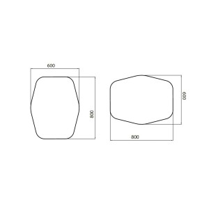 Miroir avec led ORGANIC - SALGAR 26775 