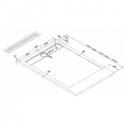 Receveur de douche POMPEYA BLANC 700 x 1100 mm - SALGAR 81906 
