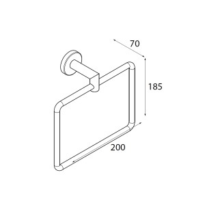 Anneau porte-rouleau LISSY Black - SALGAR 82196 