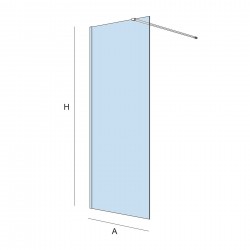 Paroi de douche HEAVEN walk-in Fumé 800 x 1950 mm - SALGAR 82267 