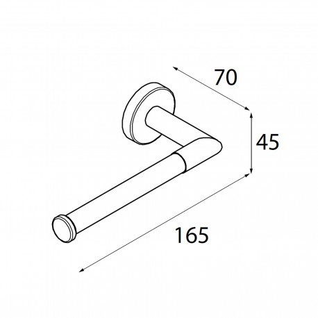 Porte-rouleau sans couvercle LISSY Noir - SALGAR 82202 